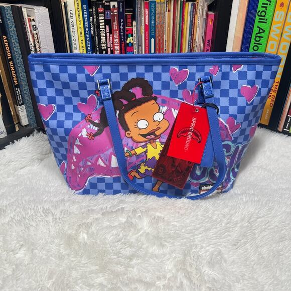 SPRAYGROUND RUGRATS SUSIE CRAYON SHARK MESSENGER TOTE - Picture 1 of 5